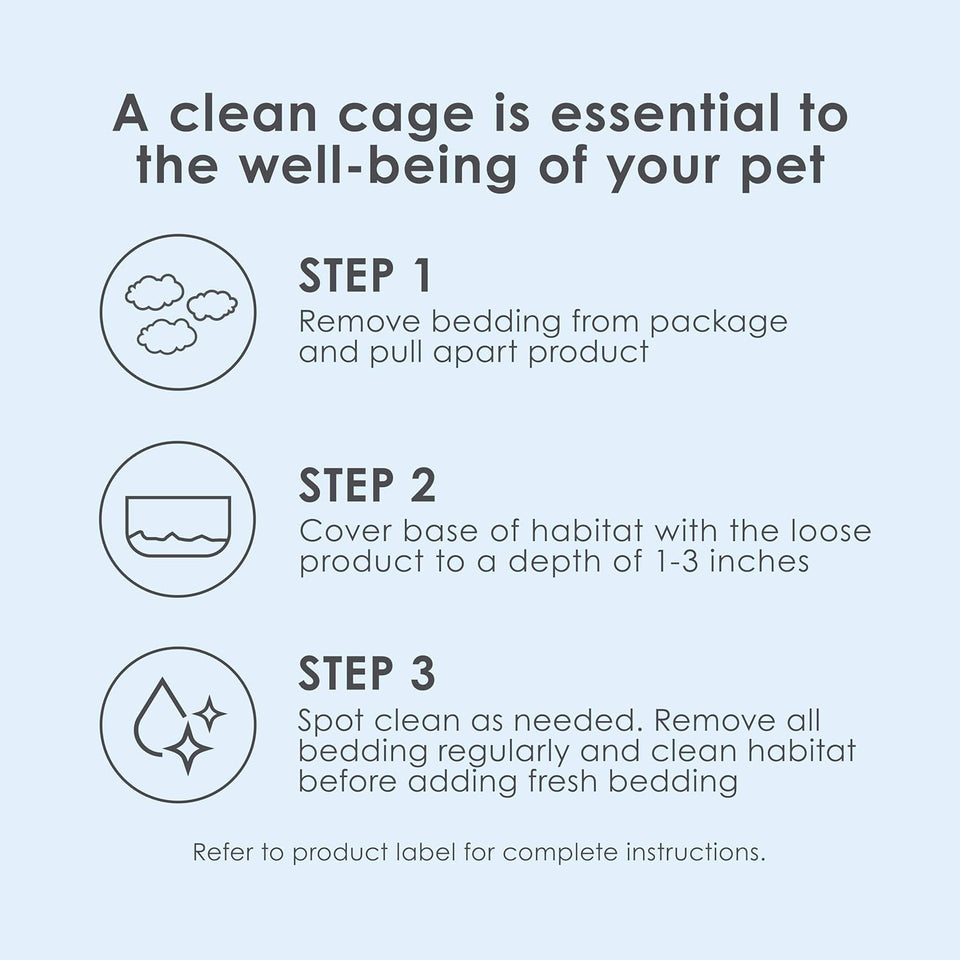 Kaytee Clean & Cozy White Paper Bedding, Made for Small Animals, 49.2 Liters