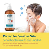Happy Cappy Medicated Shampoo and Body Wash- Baby Dandruff Shampoo, Helps Cradle Cap and Seborrheic Dermatitis, Reduces Flakes and Redness, Dermatologist Tested, Fragrance-Free - 8 Fl Oz
