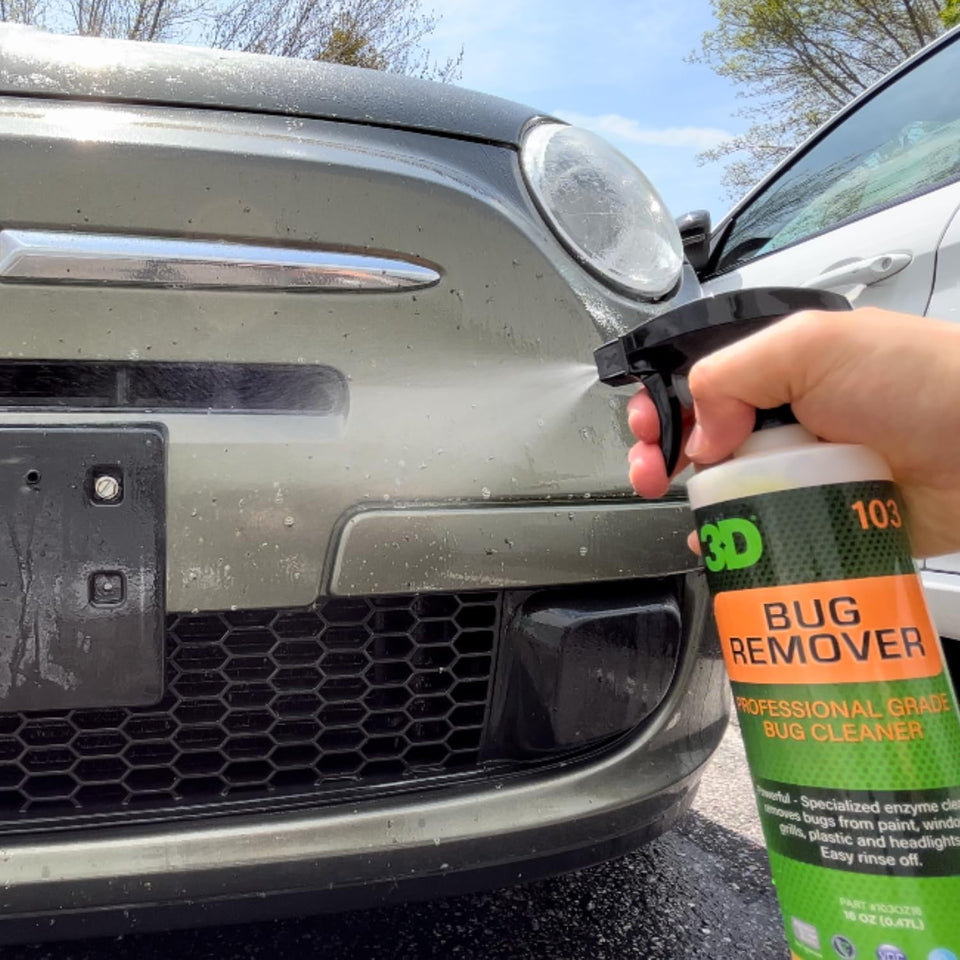 3D Bug Remover - All PLrpose Exterior Cleaner & Degreaser to Wipe Away Bugs on Plastic, Rubber, Metal, Chrome, Aluminum, Windows & Mirrors, Suitable for use on Car Paint, Wax & Clear Coat