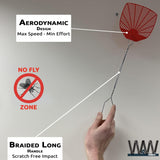 W4W, Bug & Fly Swatter Braided Metal Handle 6 Pack Fly Swatters Indoor/Outdoor flyswatter