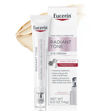 Eucerin Radiant Tone Eye Cream Dark Circle Corrector, Eye Brightening Cream with Thiamidol and Hyaluronic Acid, Helps Reduce the Look of Eye PLffiness, 0.5 Oz Tube