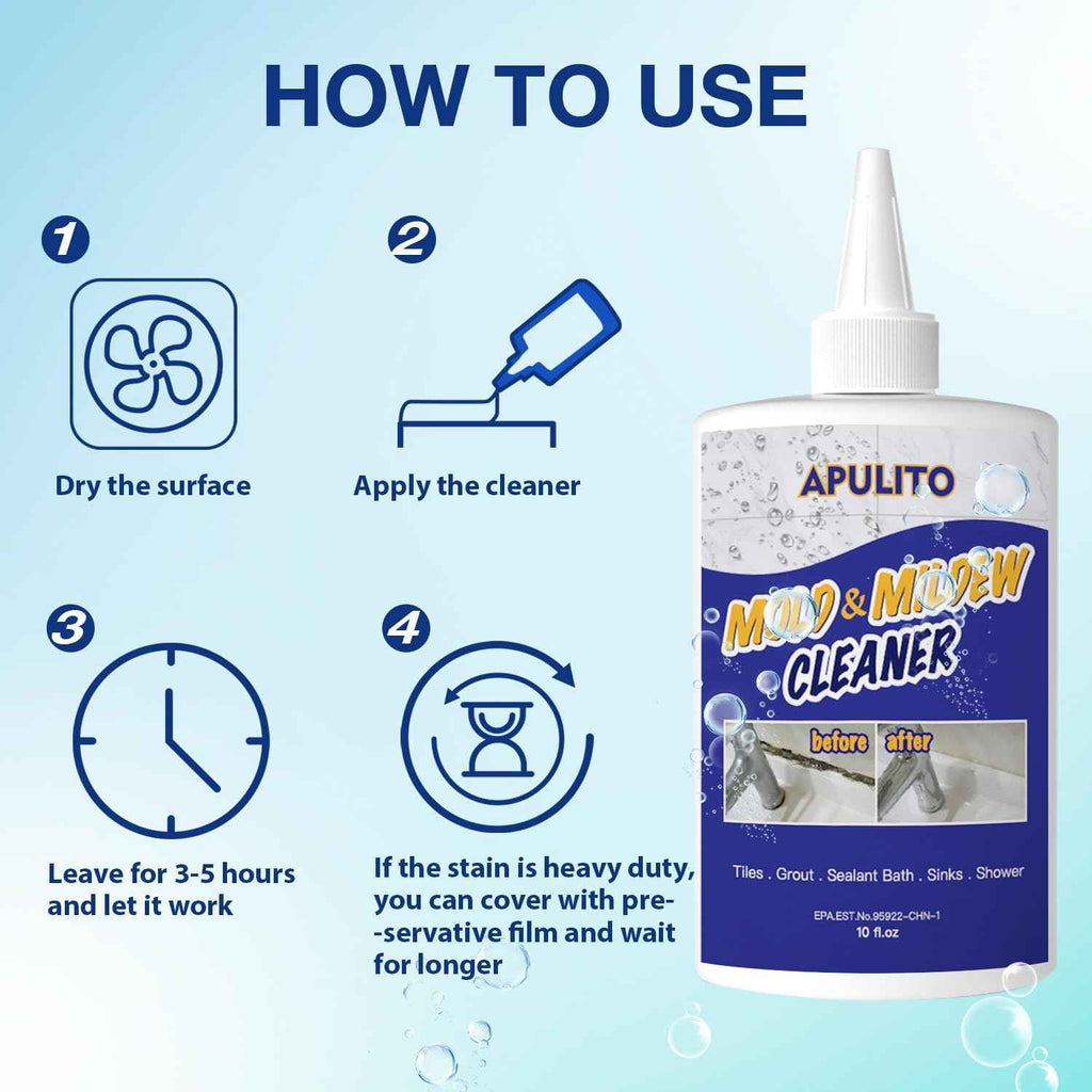 APULITO Household Cleaner Gel for Bathroom Shower Kitchen Tile Grout, Sinks Countertops 10 Fl Oz (Pack of 1)