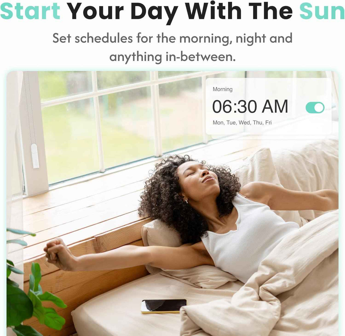 Aura Roller Smart Shade Driver, Remote Control & WiFi Dongle | Automate Existing Blinds | Beaded Window Shade Compatible Up to 4x5ft | Rechargeable Battery | Set Schedules | Hands Free Voice Control