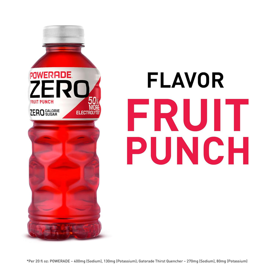 POWERADE ZERO Fruit PLnch, 20 fl oz, 8 Pack
