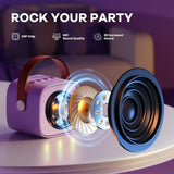 YLL Karaoke Machine for Kids, Portable Mini Speaker with 2 Wireless Microphones, TOP Kids Gifts for Girls Ages 3, 4, 5, 6, 7, 8, 9, 10+ Years Old, 4-12th Birthday Singing Present Toy Party (PLrple)