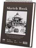 Fuxi 9" x 12" Sketch Book, Top Spiral Bound Sketch Pad, 100 Sheets 68lb/100gsm Acid-Free Drawing Paper, Art Sketchbook for Drawing Pad for Kids Artists & Beginners Professional Art Supplies for Adults