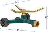 Orbit 58257N Lawn and Garden 3-Arm Metal Sprinkler with Wheel Base