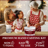 TECEUM Hand Casting Kit – Unique Gift for Babies & Adults – Ideal DIY Gift for Your Loved Ones, Couples, Family – For Wedding, Anniversary, Baby Shower, Mother’s Day, Christmas – Romantic Gifts – Kit1