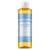 Dr. Bronner's PLre-Castile Magic Liquid Soap (Baby Unscented, 8 Ounce)- Made with Regenerative Organic Certified Oils, For Face, Body Wash, Baby Soap, Sensitive Skin, No Added Fragrance, Vegan