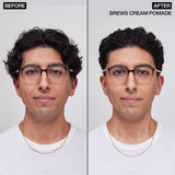 Redken Brews Cream Pomade For Men - Provides Medium Hold With Natural and Smooth Finish With Low Shine, For All Hair Types
