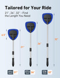 AstroAI Windshield Cleaner Tool, Car Interior Detailing Cleaning Kit with Extendable Handle and 4 Upgraded High-Density Reusable Microfiber Pads, Auto Glass...