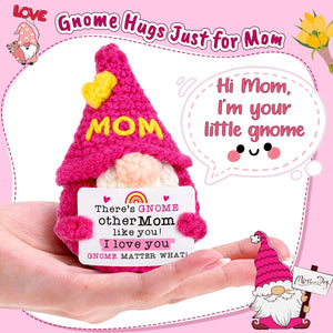 Mom Gifts for Mothers Day - Funny Mother's Day Birthday Handmade Gnome Gift for Mom from Daughter Son, Cute Crochet Gnomes for Mother Mama Mommy I Love You Christmas Stocking Stuffers