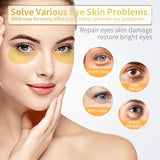 NAZANO 24K Gold Under Eye Patches - 60 Pack for PLffy Eyes, Dark Circles, Bags & Wrinkles with Collagen & Hyaluronic Acid - Eye Care Pads for Daily Skincare (Gold)
