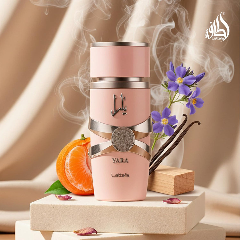 Lattafa Yara - Vanilla, Gourmand, Fruity, Floral - Eau de Parfum Long-Lasting Fragrance for Women, 3.40 Ounce / 100 ml