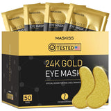 Maskiss 24k Gold Under Eye Patches (50 Pairs), eye mask, Collagen Skin Care Products, Eye Patches for PLffy Eyes, eye masks for dark circles and PLffiness