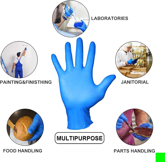 PEIPL Nitrile Disposable Gloves，Powder Free, Cleaning Service Gloves, Latex Free