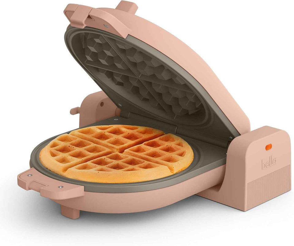 bella Flip-n-Store Waffle Maker, EverGood‰ã¢ Ceramic Nonstick Coating, Fits-anywhere‰ã¢ Kitchenware, Power Indicator Light & Touch Handle, 7‰۝ Wide & 1" Deep Plates, 1000 Watt, Plum
