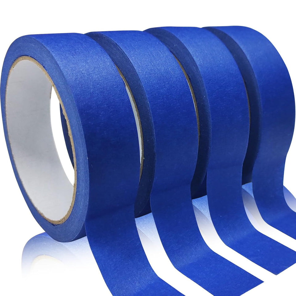 4 Rolls Premium Painters Tape, Blue Tape, Masking Tape, Paint Tape for Multi-PLrpose, Painting, Painter's, DIY Crafts Arts (88yd =0.94IN*22yd*4) Decoration Labeling No Residue, Easy Removal