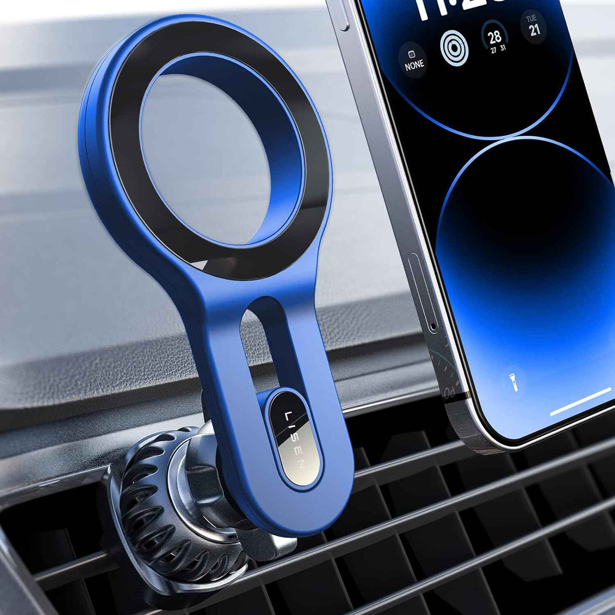 LISEN for MagSafe Car Mount, 2026 Magnetic Phone Holders for Car Air Vent Phone Mount [Ultra-Magnetic] Hands Free Cell Phone Holder Strong Clip Car Accessories for Men Women fit iPhone 17 16 15 14 Pro