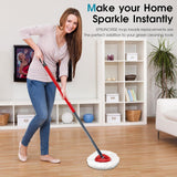 4 Pack Mop Head Replacement Compatible with O Cedar Triangle Swivel Mops,Spin Mop Replacement Head 100% Microfiber,Deep Cleaning,EPSUNORISE Compatible with O Cedar Mops(White)