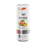 CELSIUS Fizz Free Peach Mango Green Tea, Sugar Free Energy Drink, 12 Fl Oz (Pack of 12)