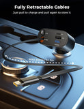 SUPERONE 4-in-1 Car Charger - Fast Dual USB, USB-C & Lightning for iPhone, Galaxy, Pixel