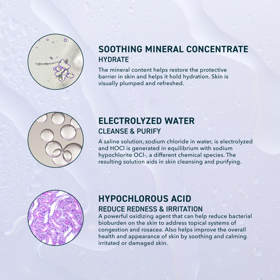 Prequel Skin Universal Skin Solution Hypochlorous Acid Spray for Face and Body. Fine Mist HOCL Facial Cleanser and Dermal Spray with Minerals & Electrolyzed Water - pH-Stabilized Care. 4oz