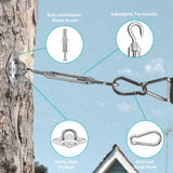 Sun Shade Sail Hardware Kit 6 Inch for Rectangle & Triangle Shade Sail Install, Stainless Steel Shade Sail Fixing Accessories for Outdoor Patio Canopy Garden, Heavy Duty Awning Attachment Set (44 Pcs)