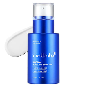 medicube Exosome Shot Zero 2,000 PPM Spicule Facial Serum | Liquid Skin Booster Serum | Exosome, AHA+BHA+PHA | Pore Care, Dead Skin Cells, Skin Texture | Korean Skincare, 1.01 fl.oz