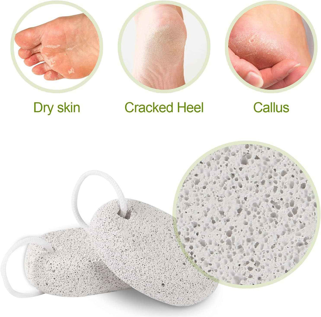 Asqraqo Natural Pumice Stone Pedicure Tools for Foot & Hand Callus Removal