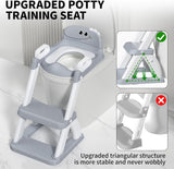 Potty Training Seat for Toddlers, 2 in 1 Potty Training Toilet with Anti-Slip Pad Step Stool, Toddler Toilet Seat for Boys and Girls (Include 2 Ducks)