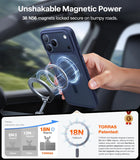 TORRAS Stronger Magnetic & Shockproof for iPhone 17 Pro Max Case, Fit for MagSafe, Military Grade Drop Protection, Camera Control, DIY Button, Slim Fit for iPhone 17 Pro Max Case Translucent Deep Blue