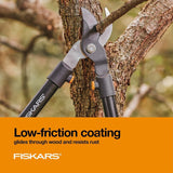 Fiskars 28" Loppers for Tree Trimming, Heavy Duty, Rust-Resistant Sharp Bypass Steel Blade Loppers, Branch Cutter up to 1.5" Diameter Cut Capacity, Shock-Absorbing Handle, Garden Tools