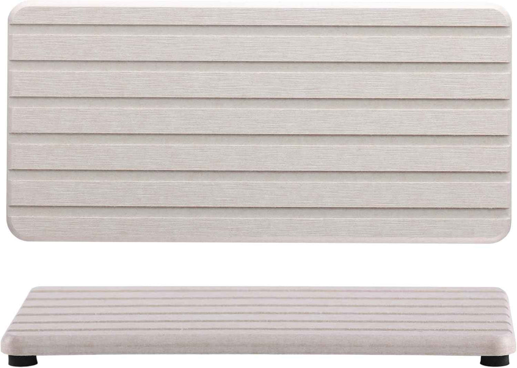 2 PCS Water Absorbent diatomite Coasters, 8.3" x 4" Water Absorbing Stone Tray for Sink, Stone Drying mat for Kitchen Counter, Stone soap Tray Used for Hand Soaps & toiletries & Plants