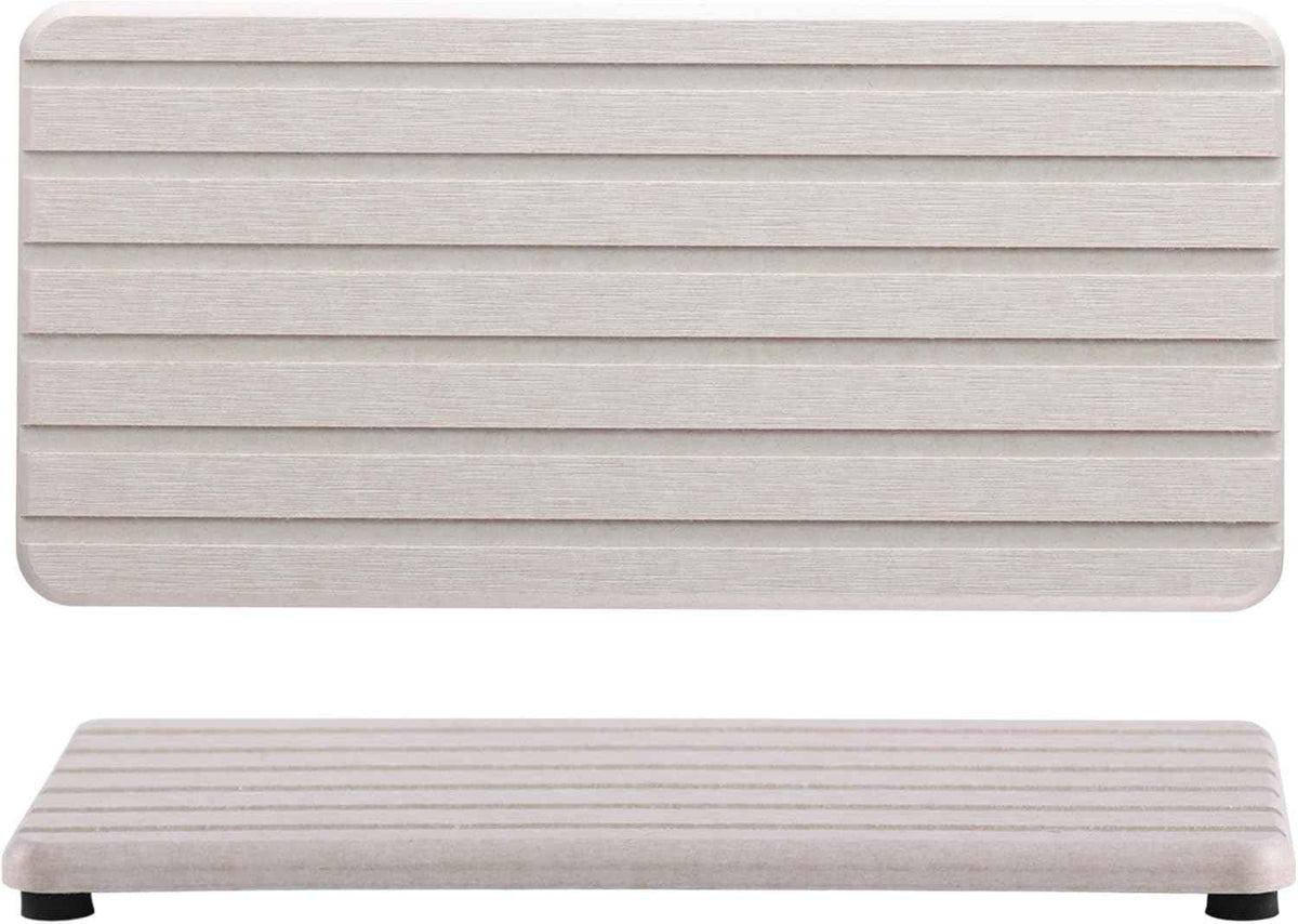 2 PCS Water Absorbent diatomite Coasters, 8.3" x 4" Water Absorbing Stone Tray for Sink, Stone Drying mat for Kitchen Counter, Stone soap Tray Used for Hand Soaps & toiletries & Plants