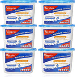 Vacplus Moisture Absorbers 6 Pack, Portable Humidity Absorber Boxes for Your Bathroom, Closet & Car, Dehumidifier with Fragrance Free, 10.5 Oz