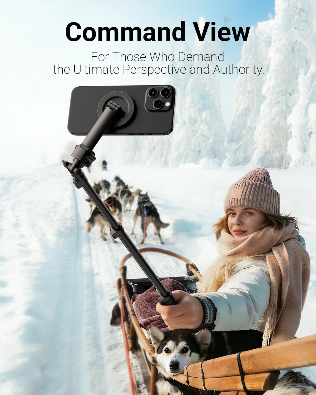 VIMOSE Phone Tripod, Tripod for iPhone with Remote & Strong Magnetic Holder for Magsafe, Stable Cell Phone Tripod for Video Recording, Essential Tripod & Monopod Accessories for iPhone/Android (66")