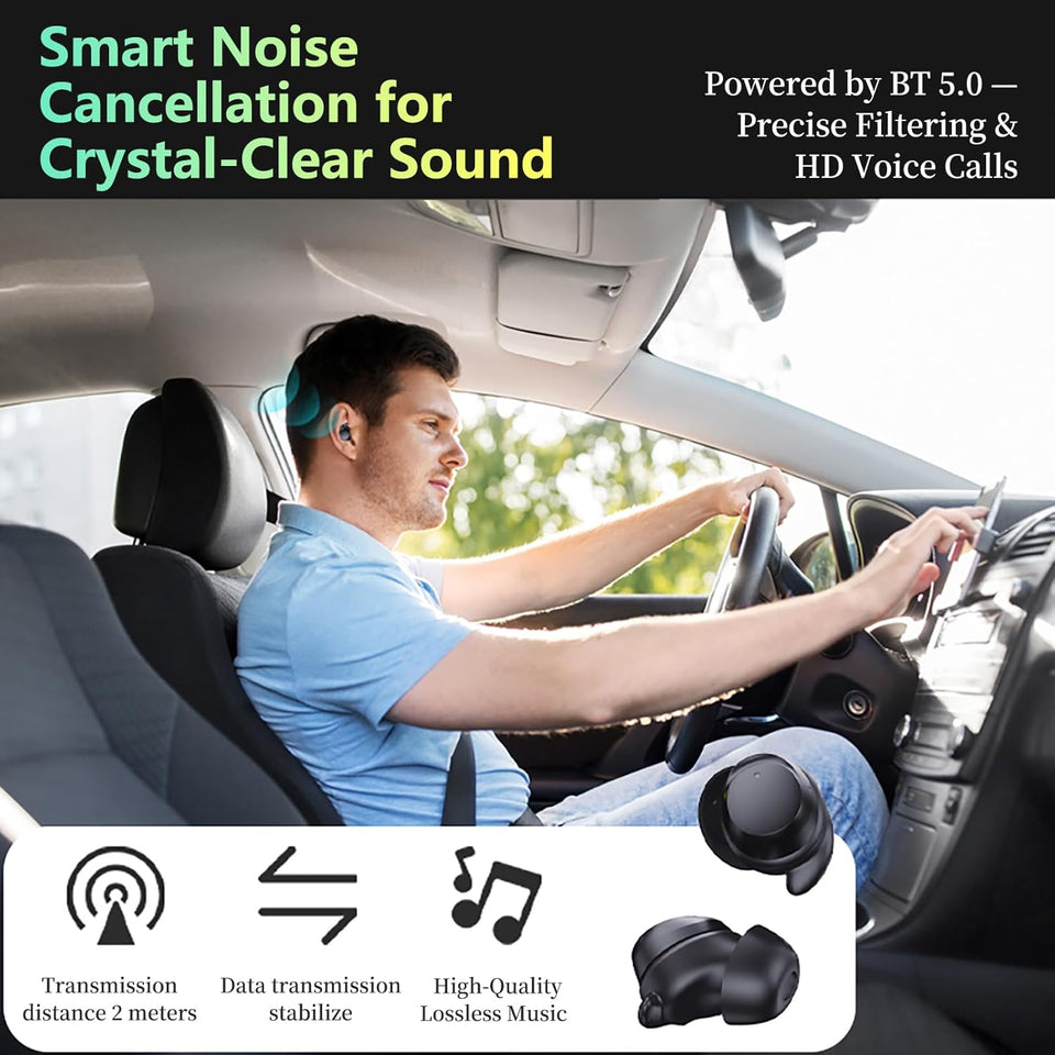 MLVOC 120W fast car charger with retractable 4-in-1 cable & wireless earbuds for commuters