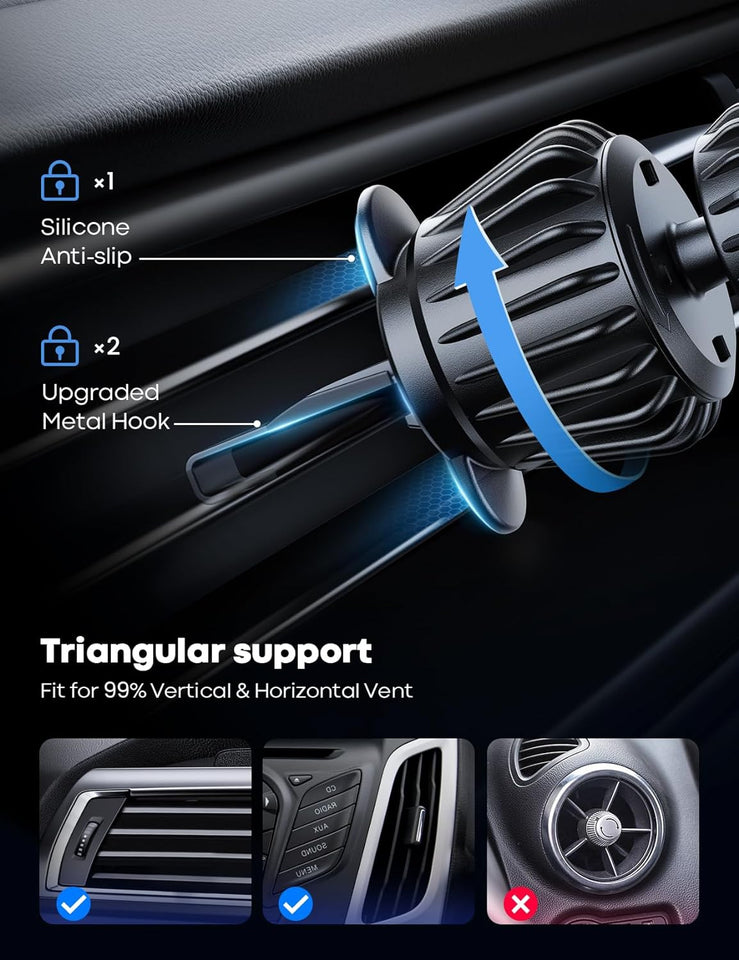 lamicall magsafe car mount - magnetic air vent phone holder for mag safe iphone