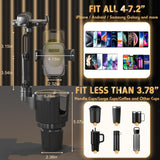 2-in-1 universal car cup holder phone mount with 360å¡ rotation adjustable grip fits most vehicles