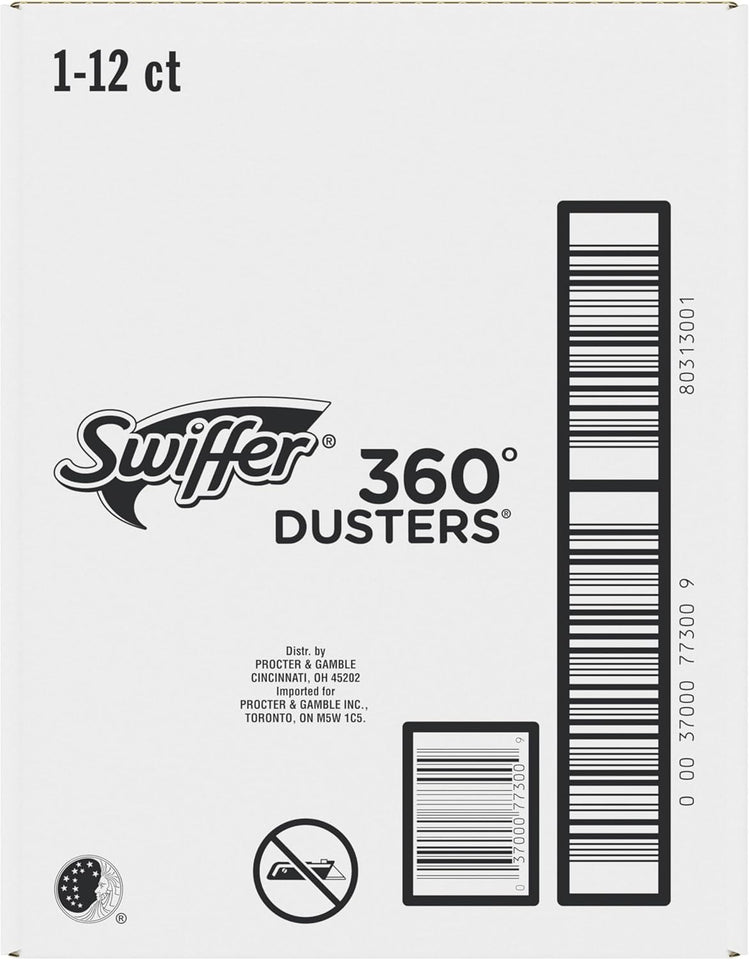 Swiffer Duster Kit with 3 ft Extendable Handle, Heavy Duty Dusting Starter Kit with 12 Refills, for Ceiling Fans, Vents and Hard to Reach Places