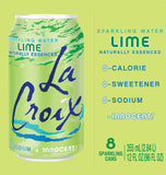La Croix Sparkling Water, Lime, 12 Fl Oz (pack of 8)