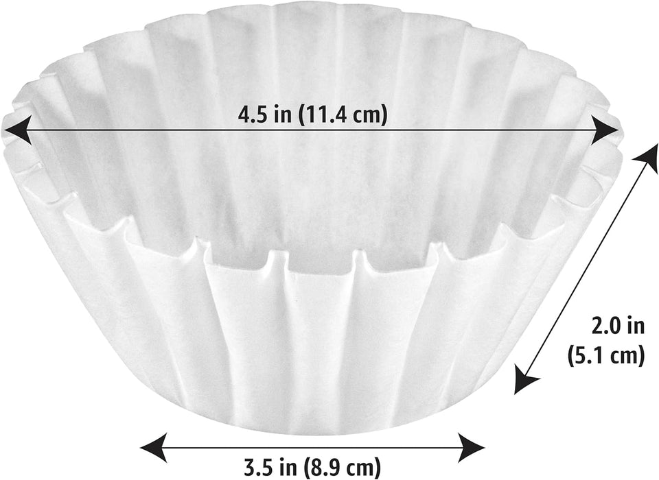 Amazon Basics Basket Coffee Filters for 1-4 Cup Coffee Makers, White, 200 Count