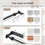 SetSail Paper Towel Holder, Single Hand Operable Paper Towel Holder Under Cabinet with Adjustable Damper, Easy Tear, Wall Mount, Self-Adhesive or Drilled for Kitchen Bathroom, Black