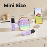YLL Karaoke Machine for Kids, Portable Mini Speaker with 2 Wireless Microphones, TOP Kids Gifts for Girls Ages 3, 4, 5, 6, 7, 8, 9, 10+ Years Old, 4-12th Birthday Singing Present Toy Party (PLrple)