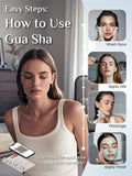 Rena Chris Gua Sha Facial Tools, Stainless Steel Guasha Tool for Acupuncture, Manual Massage Tool for Jawline Sculpting and Puffiness Reducing, Gua Sha Facial Massage Tool, Skin-Care Gift (Silver)