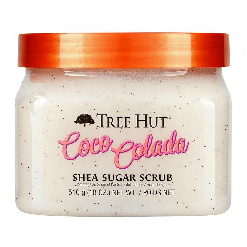 Tree Hut Coco Colada Shea Sugar Scrub, Mothers Day Gifts, Exfoliating & Hydrating Body Scrub with Shea Butter & Essential Oils, Smooth & Soften Skin, 18 oz