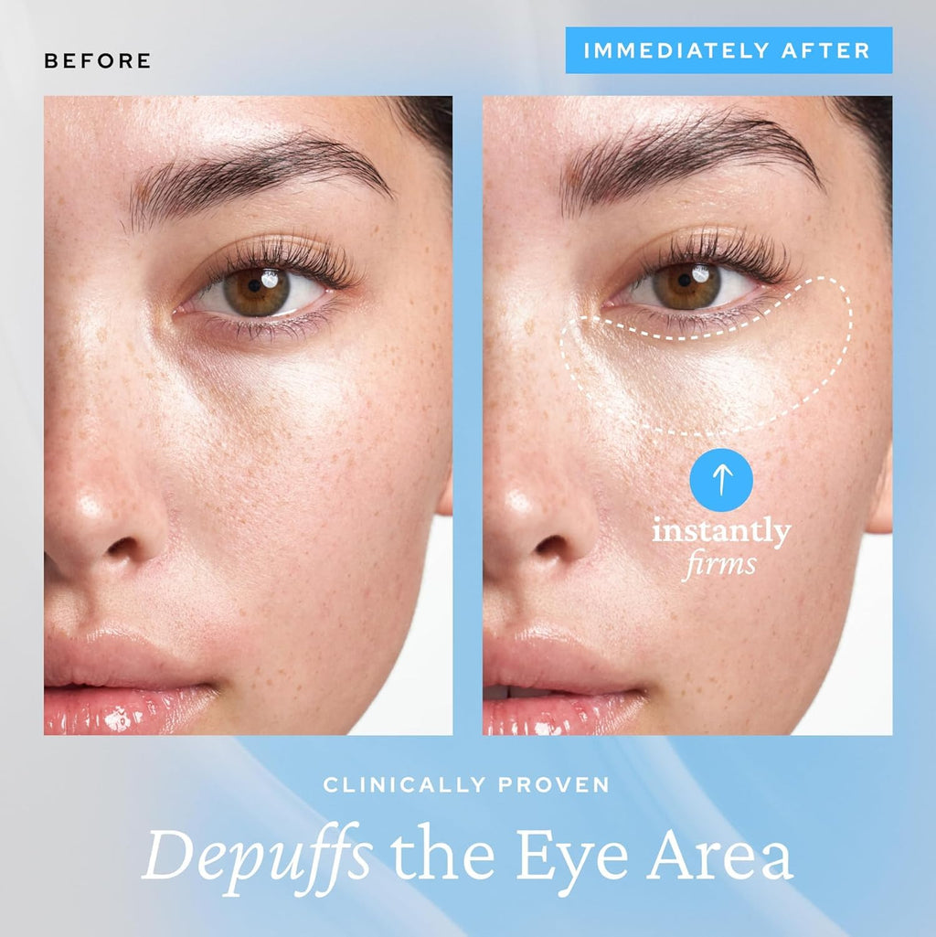 belif Aqua Bomb Cooling Eye Gel - Caffeine & Hyaluronic Acid for Puffiness & Hydration, Niacinamide & Vitamin C for Dark Circles, Adenosine & Collagen for Plumping, Korean Skin Care, 0.5 fl oz (15ml)