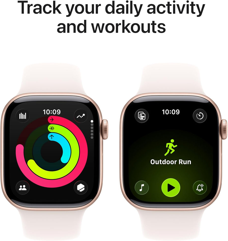 Apple Watch Series 11 [GPS 42mm] Smartwatch with Rose Gold Aluminum Case with Light Blush Sport Band - S/M. Sleep Score, Fitness Tracker, Health Monitoring, Always-On Display, Water Resistant