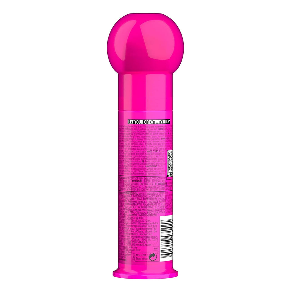 TIGI Bed Head After Party Super Smoothing Cream – Anti Frizz Hair Styling Product, Humidity Protection for Frizzy, Dull, or Coarse Hair, 3.38 fl oz